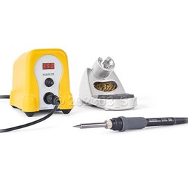 HAKKO Soldering Iron Station, Temperature Controlled Soldering Machine FX-888DX Yellow, 220V W/3 Wired Cord & EUROPEAN Plug, ESD Safe, Temperature Compensation Function